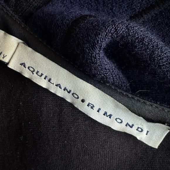 Aquilano Rimondi Italy Dress Black Gray Sz EU 40 Fits like a US 4 Long Sleeves - Picture 6 of 9